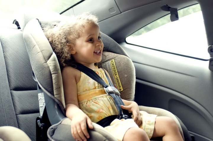 girl in child seat